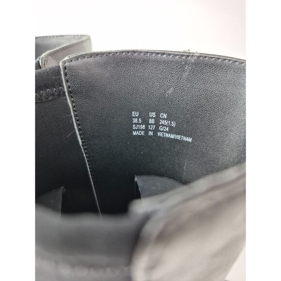 Stuart Weitzman Women's Black City Knee-High Leather Boots Size 8 B SJ198 - Picture 7 of 7